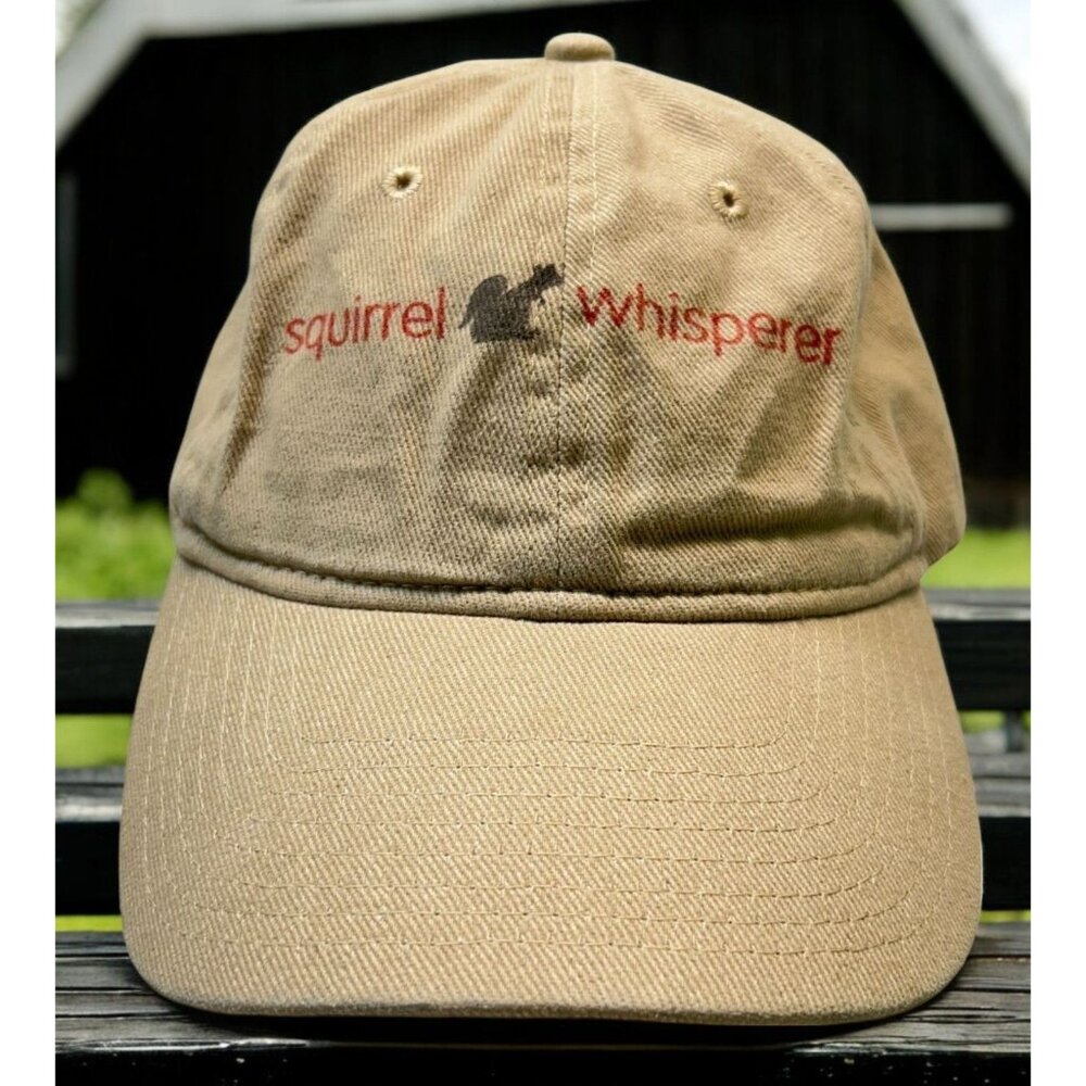 Squirrel Whisperer Baseball Cap Adjustable Hat Tan Funny Novelty